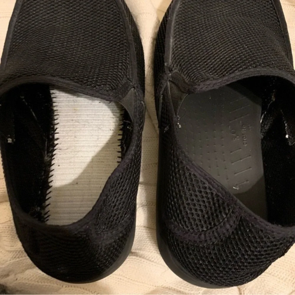 Santa Cruz Skateboards Black Mesh Slip-On Loafers